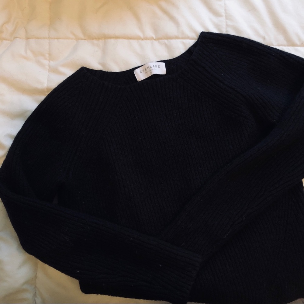 everlane boat neck italian wool sweater
